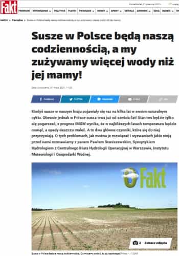 Susza w Polsce będą naszą codziennością